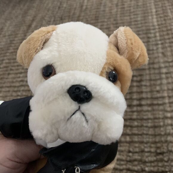 Aurora Fancy Pals Bulldog in Jacket LUVABLE DOG Puppy 8" Plush Stuffed Animal - Picture 6 of 8